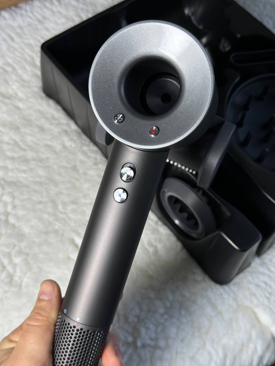 Фен Super Hair Dryer з 5-ма насадками (Grafite) з насадкою з зубцями