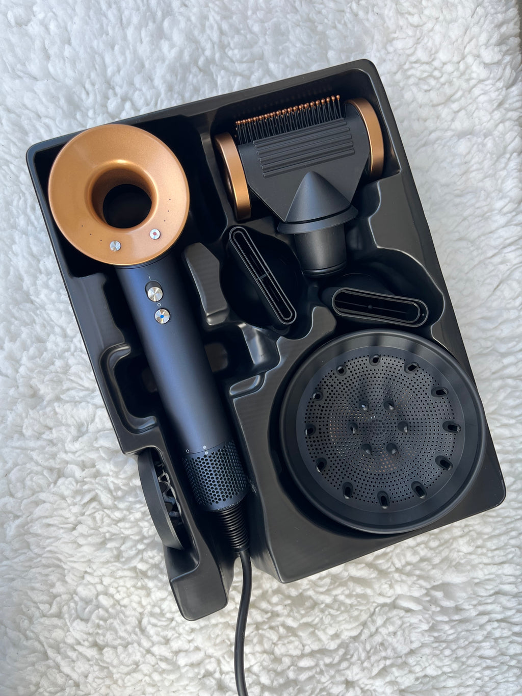 Фен Super Hair Dryer з 5-ма магнітними насадками Blue/Rich з насадкою з зубцями