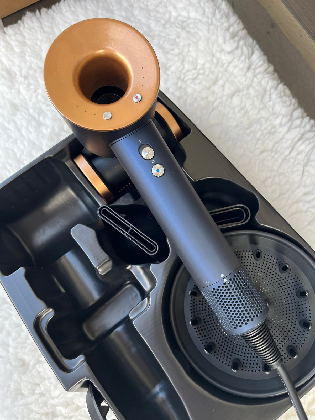 Фен Super Hair Dryer з 5-ма магнітними насадками Blue/Rich з насадкою з зубцями