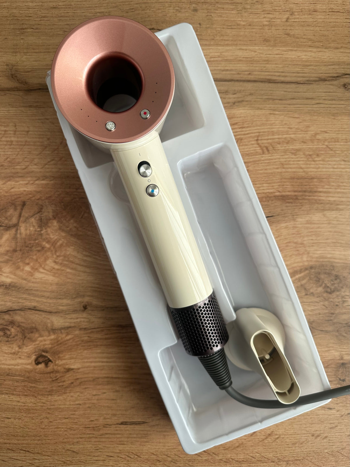 Фен Для волосся super hair dryer бежевий з однією насадкою