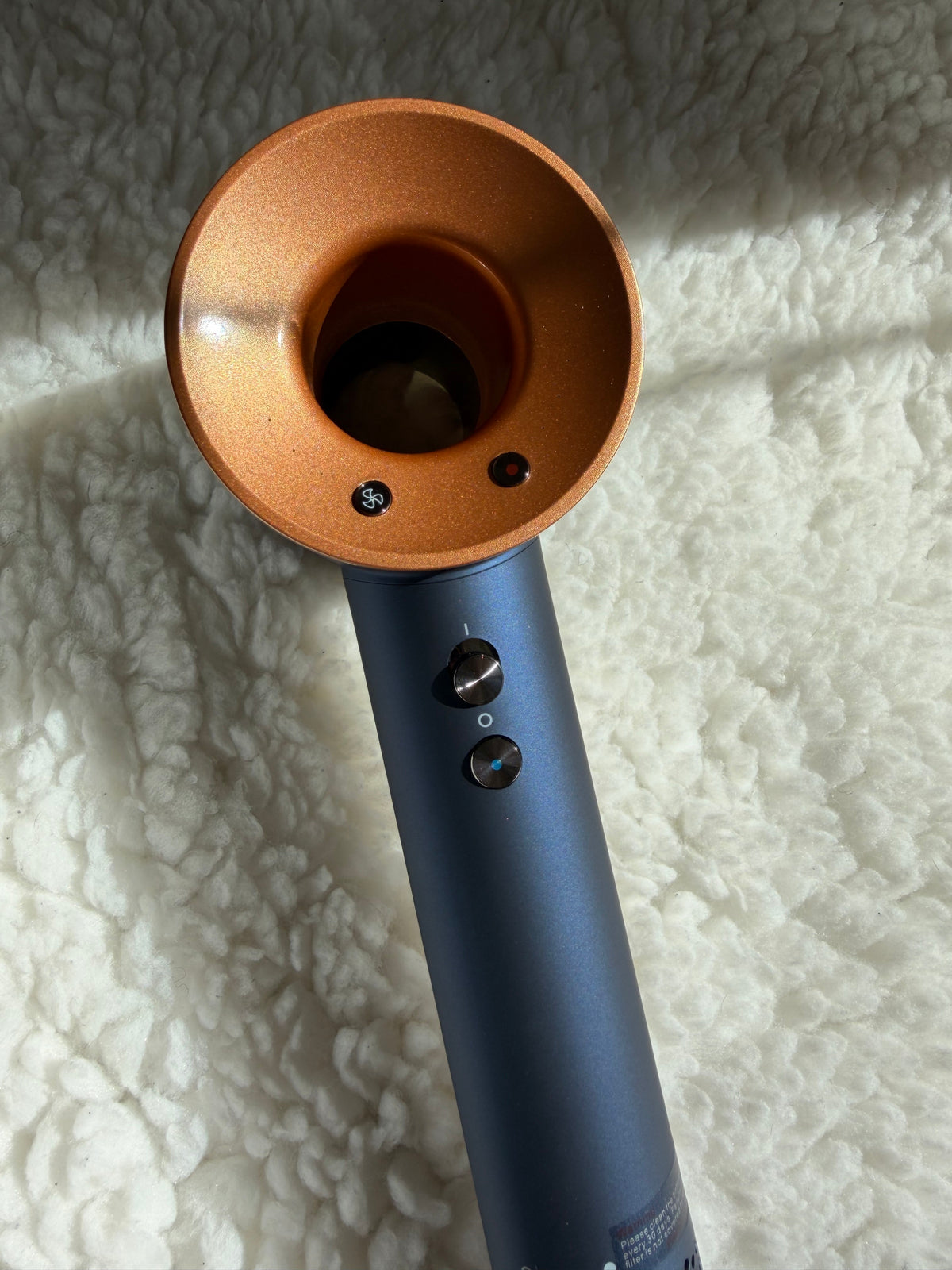 Фен Super hair dryer Blue/ Rich copper одна насадка 1,8м кабель