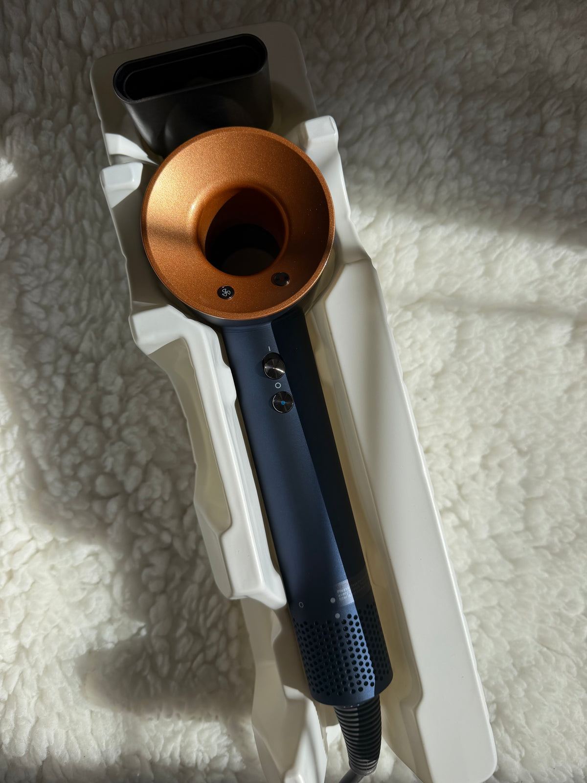 Фен Super hair dryer Blue/ Rich copper одна насадка 1,8м кабель