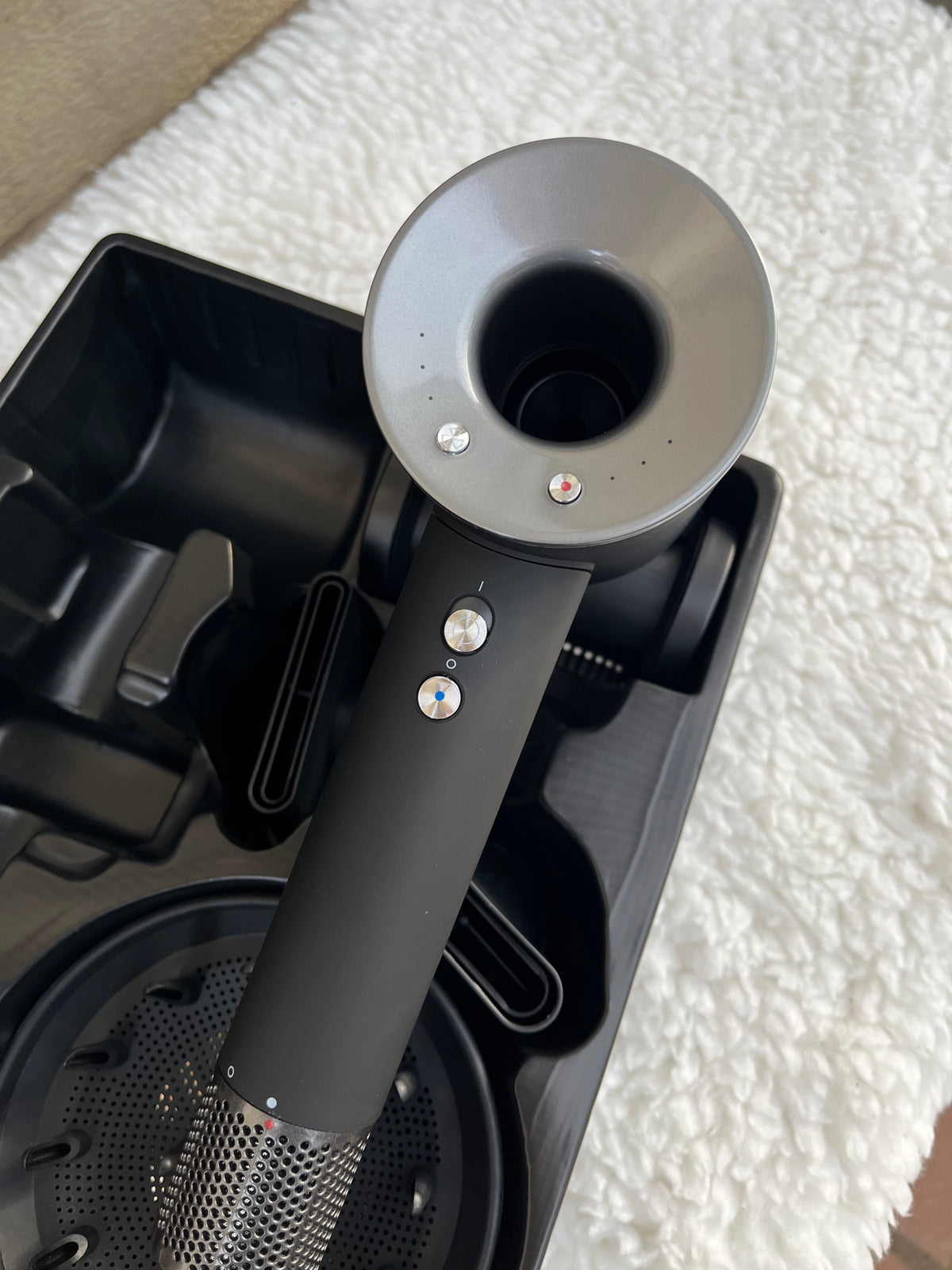 Фен Super Hair Dryer з 5-ма насадками (Black/Nickel) з насадкою з зубцями