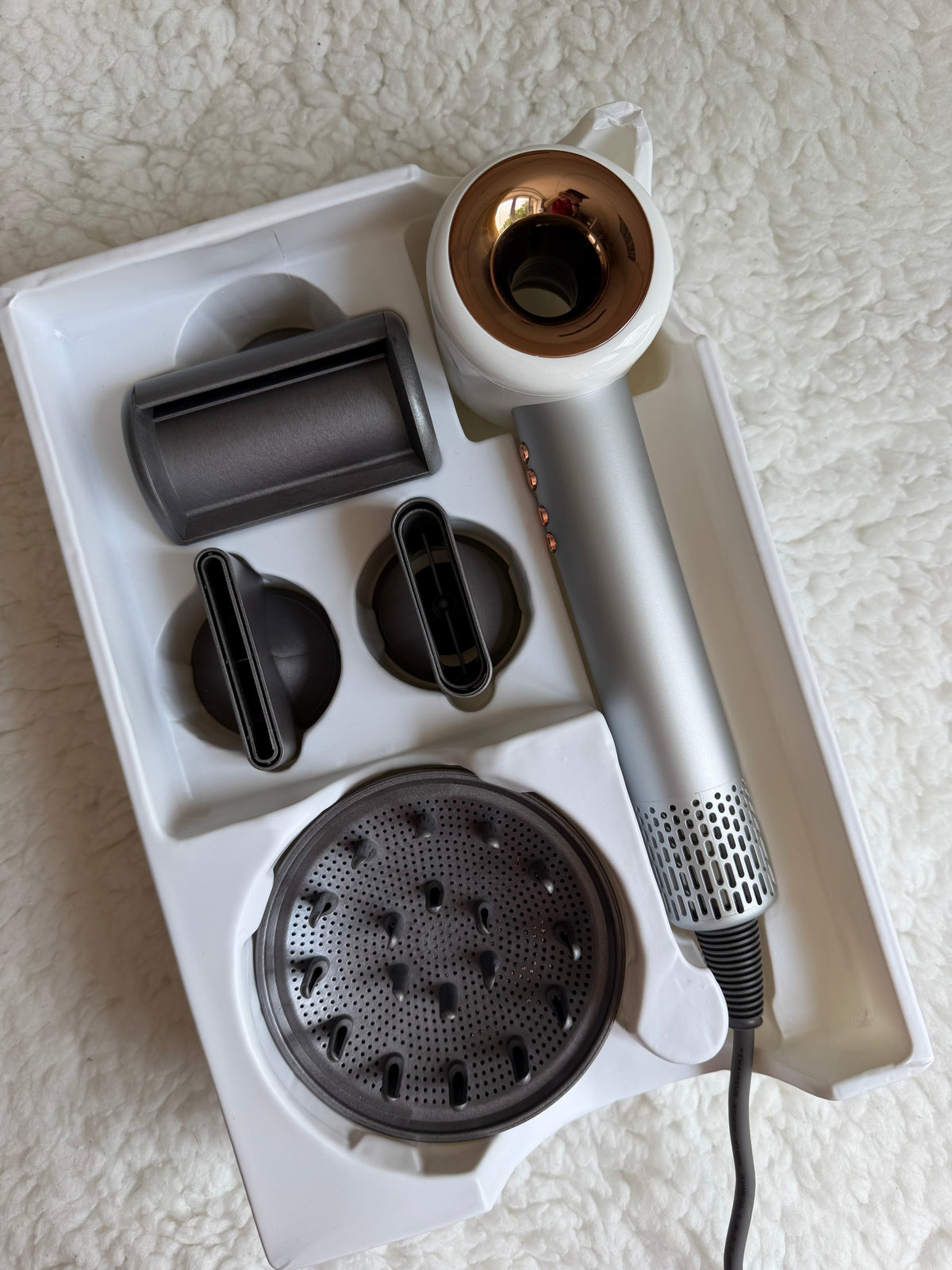 Фен Super Hair Dryer X13 потужний фен 25м/с Білий з срібним